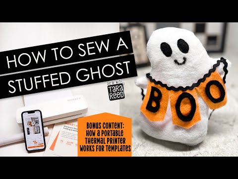 How to Sew Stuffed Ghosts for Halloween - MUNBYN Thermal Printer Review - DIY Halloween