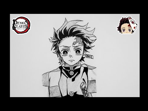 How to Draw Kamado Tanjiro | Demon Slayer | Sketch of Tanjiro