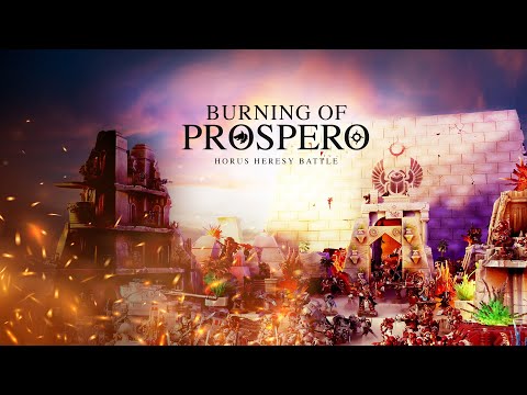 The Burning of Prospero! - 30k Warhammer Horus Heresy fight! - Space Wolves vs Thousand Sons,