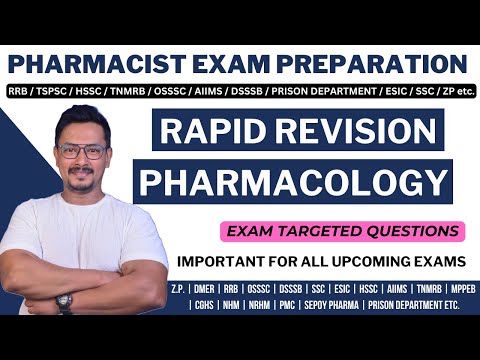 PHARMACOLOGY / PHARMACIST EXAM PREPARATION / TSPSC / MHSBR / RRB / AIIMS / TNMRB / PRISON DEPARTMENT