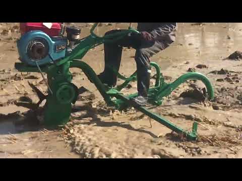 Micro tiller / micro field weeder / paddy tiller work