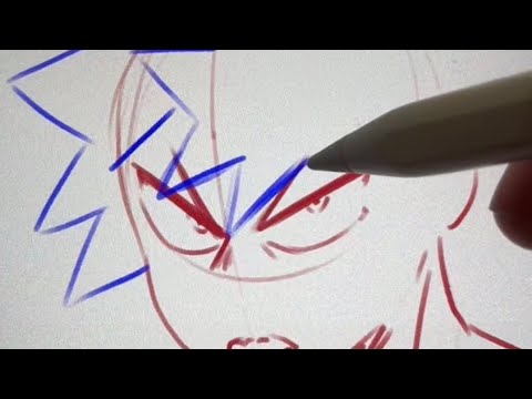 How to Draw Bakugou’s Hair