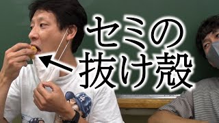 【ドッキリ】人気芸人がセミの抜け殻キャラメルコーン食べると…