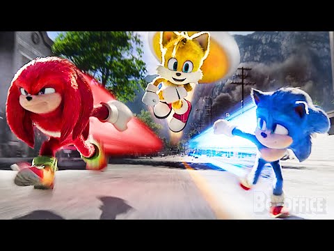 Sonic + Knuckles + Tails vs. Robotnik gigante | Sonic 2: La película | Clip en Español 💛