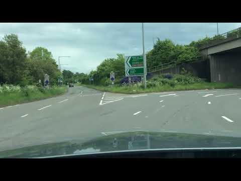 Hanford Roundabout from Queensway 3rd Exit to A34 Following Stone, Stoke-on-Trent Driving Test Route