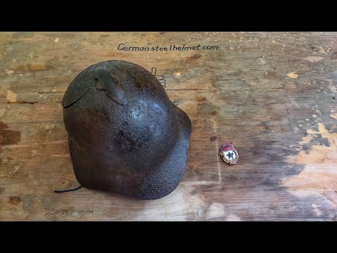 Cleaning the Soviet Ssh-36 combat helmet