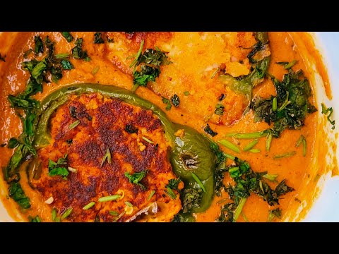 भरवा शिमला मिर्च पनीर की फिलिंग । Shimla mirch ki Sabzi New style main #sabji #food #easyrecipe