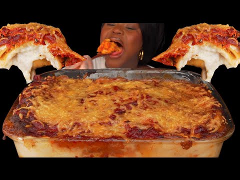 ASMR CHEESY LASAGNA MUKBANG (EATING SOUNDS) Talking |Soft Eating Sounds | Vikky ASMR