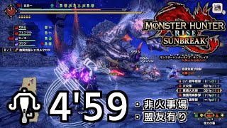 【MHR:SB】傀異克服シャガルマガラ ライトボウガン（貫通火炎弾） 4分59秒（非火事場・盟友有り）【サンブレイク】