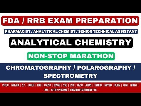 CHEMISTRY / FDA EXAM PREPARATION / FDA EXAM PREVIOUS YEAR QUESTIONS /ANALYTICAL CHEMIST QUESTIONS