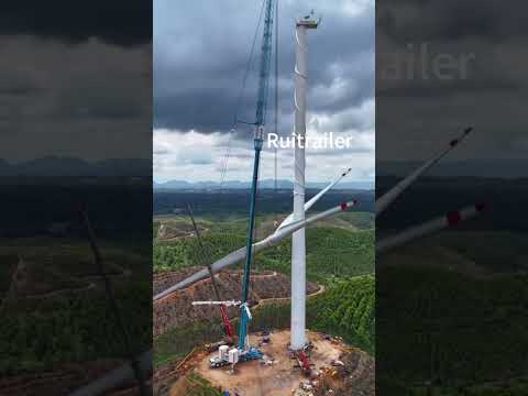 Wind Turbine Install: Truck Crane Takes on Hilltop Challenge!