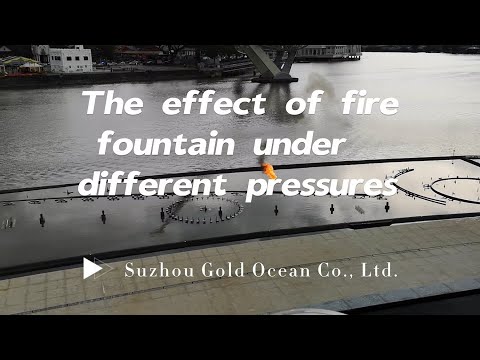 Factory Testing: The effect of fire fountain under different pressures