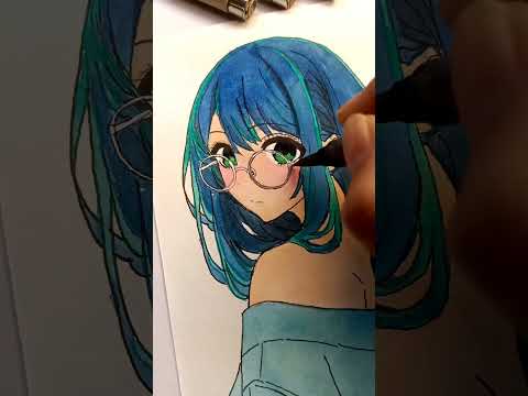 Akane kurokawa drawing full coloring process | Oshinoko #drawing #anime