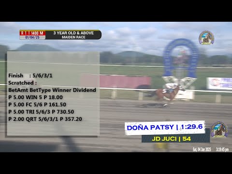 2025 Jan 04 | R01 - DONA PATSY (5)(1:29.6)