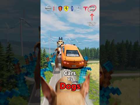 Cars vs Dogs 🐕 ❌😂 BeamNG.Drive #shorts #beamngdrive