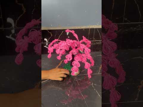 Beautiful Pink Miniature Tree Craft #short #youtubeshort #reel #viral #trending #diy #miniaturecraft