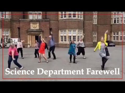 Farewell from the Science Department