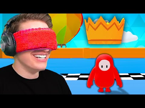 Playing Fall Guys With A BLINDFOLD!