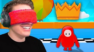 Playing Fall Guys With A BLINDFOLD!