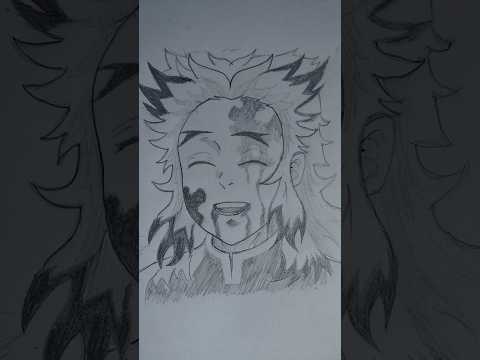 Drawing Rengoku - Demon slayer#drawing #art #anime #rengoku #demonslayer #shorts