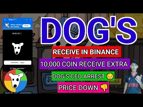 Dog's Receive In Binance 10,000 Coin Received Extra Dog's Ceo Arrest Price Down 👎