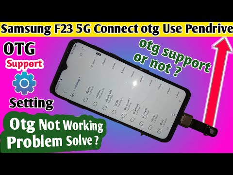 Samsung F23 5G connect otg use Pendrive