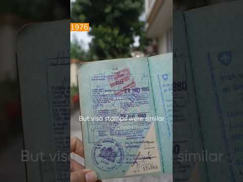 Indian Passport from 1970s-1980s! 50 years of Indian Passports part 2 #travelshorts #travel