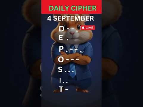 4 September Daily cipher combo Hamster Combat | Hamster Combat | #shorts #short #hamstercombat