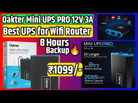 Oakter Ups. Oakter Mini UPS PRO Unboxing. Best ups for jiofiber wifi router. ups for jio air fiber