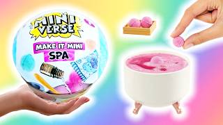 MAKING MINIVERSE SPA! Mini Bathbombs, Soap, and Scrubs! #miniverse #diy #unboxing