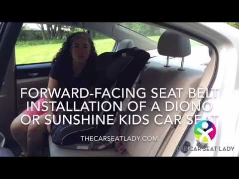 Forward-facing Seat Belt Installation of Diono and Sunshine Kids Car Seats