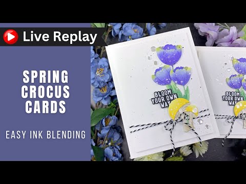 🟣LIVE REPLAY! Spring Crocus Cards | Simon Says Stamp