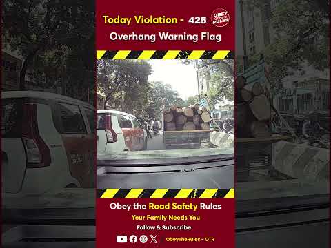 Today Violation 425 Overhang warning Flag #otr #safety #oversizeload