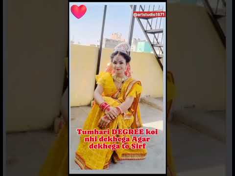 Tumhari degree Koi Nahin dekhega Agar dekhega to sirf#viralvideo#mackupartist#artstudio0