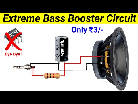 How to make Powerful Bass Booster Circuit using only 2 Component || Extreme Bass Booster Circuit