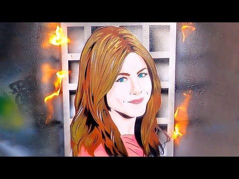 Paint of Jennifer Aniston by Spray Art Eden