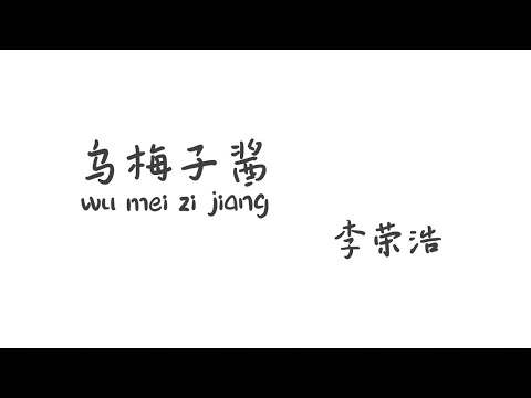 乌梅子酱 wumeizijiang 李荣浩 【Pinyin+Lyrics 歌词】（你浅浅的微笑就像 ...我尝了你嘴角唇膏 薄荷味道...厚厚的甜蜜感...合照一张和夕阳）