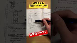 共通テスト英語_並び替え問題のコツ