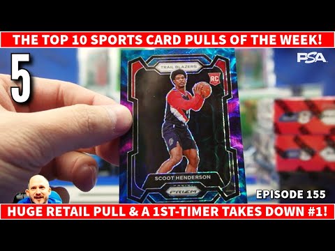 HUGE RETAIL PULL & A 1ST-TIMER TAKES DOWN #1! | TOP 10 SPORTS CARD PULLS OF THE WEEK - EP 155