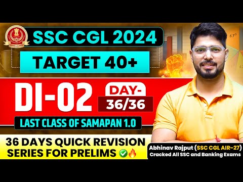 🔥Data Interpretation By Abhinav Rajput❤️ समापन 1.0😎36 Days Revision Batch For SSC CGL 2024😎Day-36/36