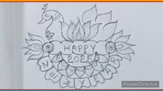 beautiful rangoli // new year 2025 rangoli 👉