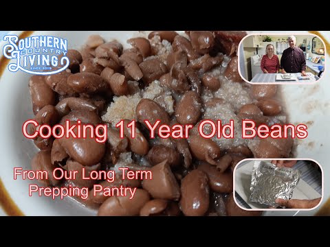 Cooking 11 Year Old Pinto Beans  --  Prepping Storage Cooking