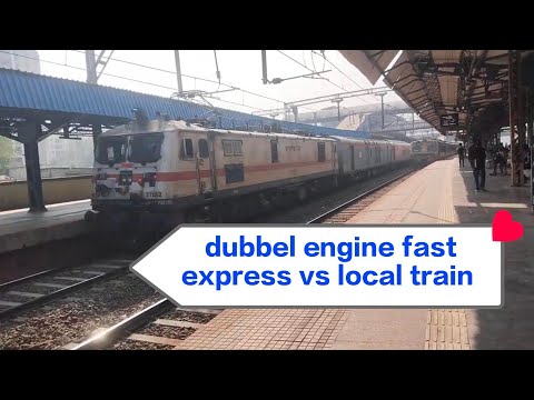 Indian railways the fast express train vs fast local train video fast express vs fast local train