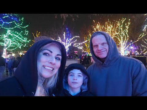 Christmas Village! Outdoor Holiday Lights and Decorations Family Walkthrough