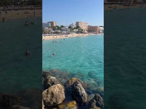 Magaluf Beach , Mallorca 🏝️ with incredible clear water #mallorca #magaluf