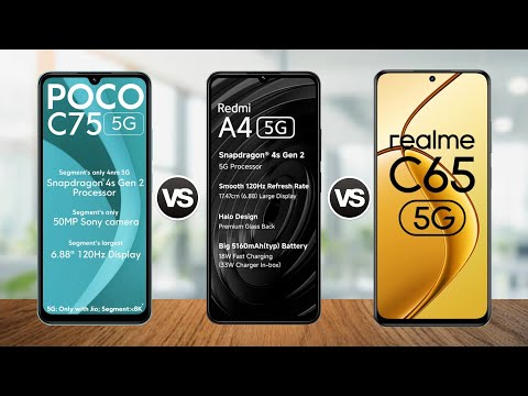 POCO C75 5G vs Redmi A4 5G vs Realme C65 5G || Price & Review