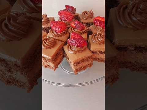 Prajitura cu crema de ciocolata, nuca si cafea #food #mancare #cake #dulce #sweet #shortvideo