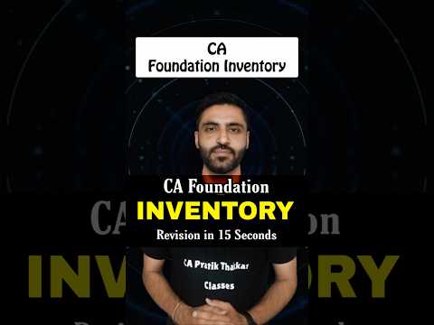 CA Foundation Inventory Revision #cafoundation #cafoundationaccountsrevision #cafoundationstudents