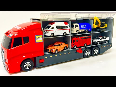 13 Types Tomica Cars ☆ Tomica opening and put in big convoy