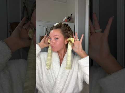 overnight heatless curls tutorial 🤍 #hairtutorial #haircare #amazonfinds